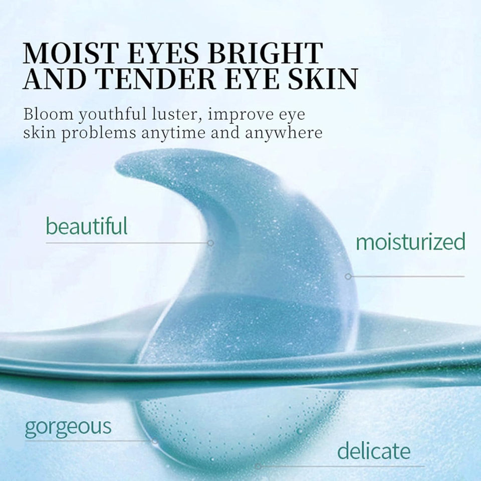 30 pairs crystal collagen hydrating moisturizing smoothing lips gel pads for under eye care, anti-aging and lip rejuvenation