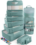 vekens 8-set packing cubes nylon organizer bags for beach vacation cruise ship travel essentials suitcase