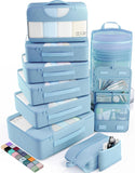 vekens 8-set packing cubes nylon organizer bags for beach vacation cruise ship travel essentials suitcase