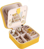 keLofoN small pink jewelry case with mirror travel gift for girls women