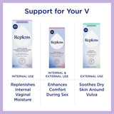 replens doctor-recommended estrogen-free vaginal moisturizer for vaginal dryness, 8 pre-filled applicators