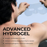 HommeFace men's 5ct hydrogel facial mask set with hyaluronic acid and peptides for hydrating and anti-aging skincare