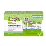 Boogie Antibacterial Hand Wipes, 100 Total Wipes, 5 Packs of 20, Alcohol Free, Hypoallergenic, Moisturizing Aloe for Kids and Adults