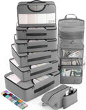 vekens 8-set packing cubes nylon organizer bags for beach vacation cruise ship travel essentials suitcase