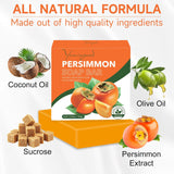 Natural persimmon soap bar for body odor control and deodorant use