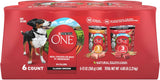 Purina ONE Classic Ground Chicken and Brown Rice, and Beef and Brown Rice Entrees Wet Dog Food Variety Pack, 6 count, 13 oz cans