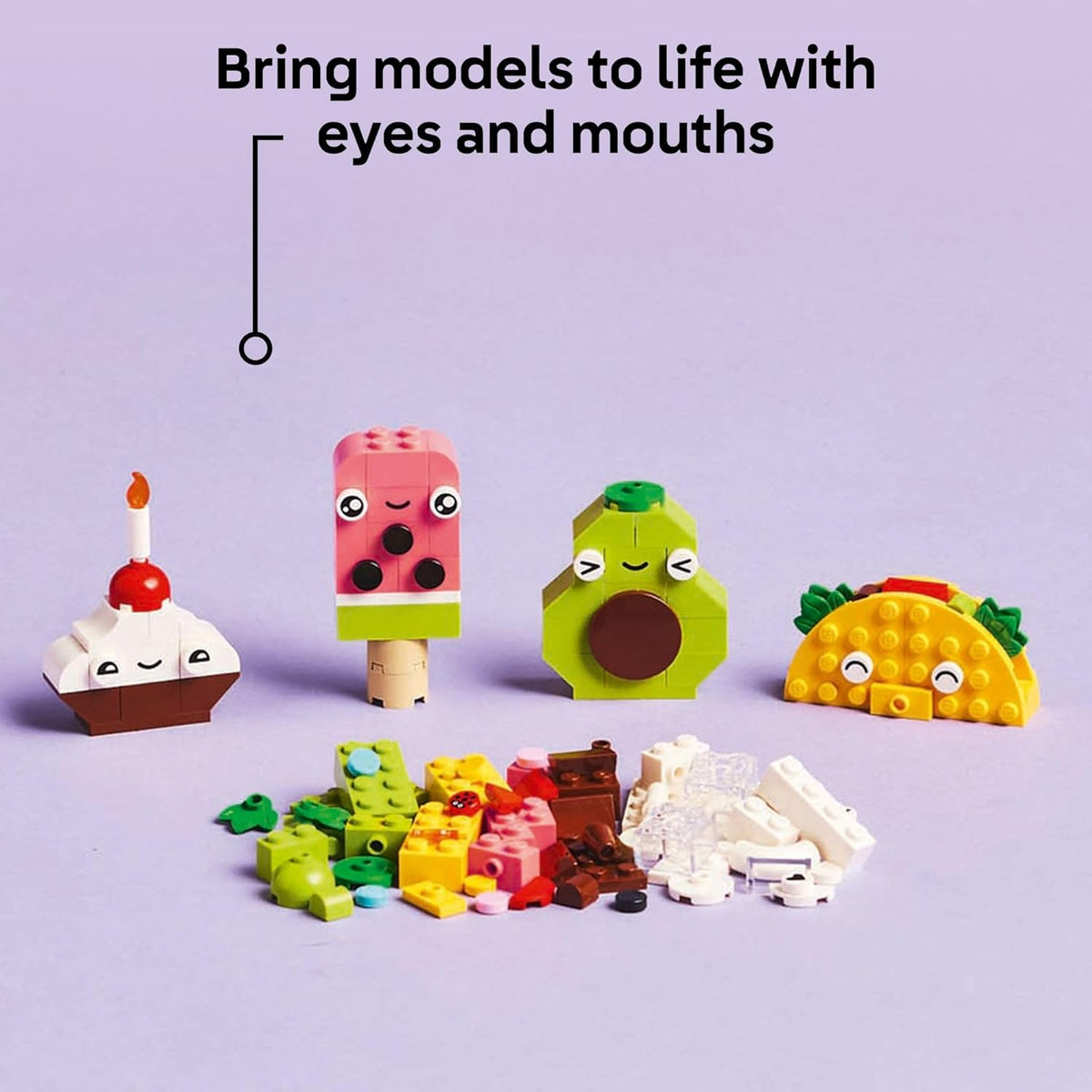 LEGO Classic Creative Food Friends Building Toy Set - Pretend Play Food for Kids, Boys and Girls, Ages 4+ - Learning and Educational Toy for Preschool - Gift Idea for Birthdays - 11039