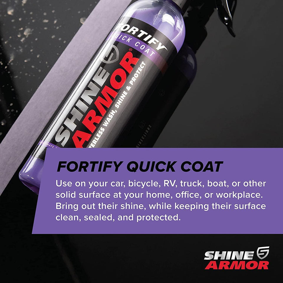 Shine Armor Fortify Quick Coat 3-in-1 Ceramic Car Wax Spray and Waterless Car Wash for Maximum Shine and Protection