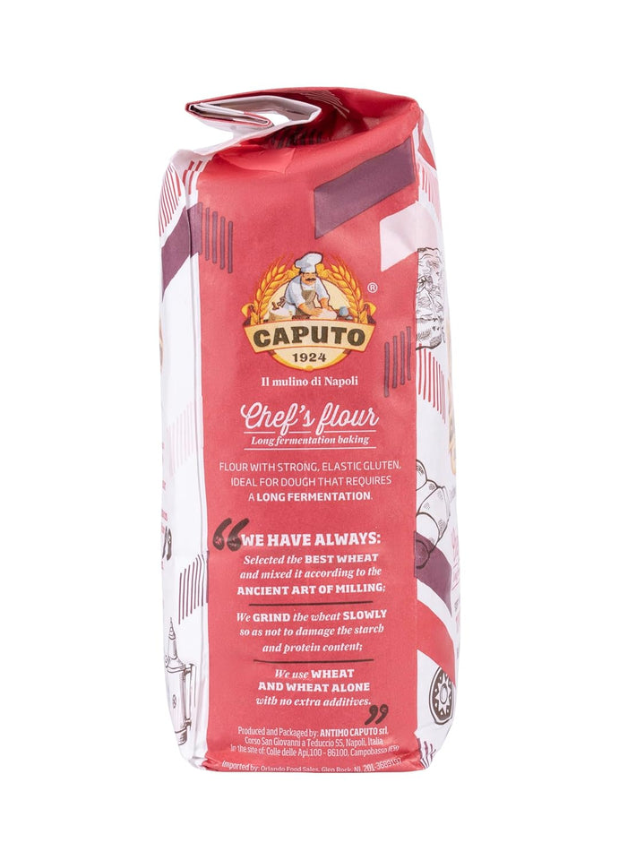 caputo chefs flour 2.2 lb pack of 2 italian double zero 00 soft wheat for pizza dough bread and pasta