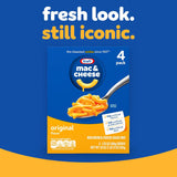 kraft macaroni and cheese, 4 boxes, original flavor, no artificial flavors, 7.25 oz