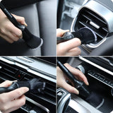 6pcs car detailing brush set with boar's hair, ultra soft, and multi-color detailing brushes for interior and exterior cleaning