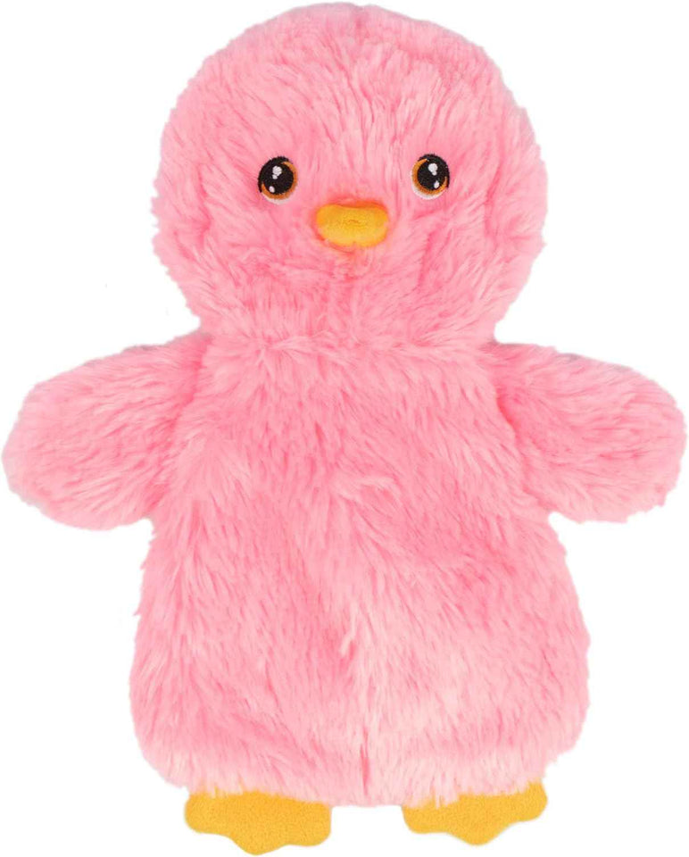 Best Pet Supplies Interactive Squeaky Dog Chew Toy, Ideal Dog Toys for Chewers, Small, Medium & Large Dogs, and Fetch Lovers - Crinkle Duck (Light Pink), Large