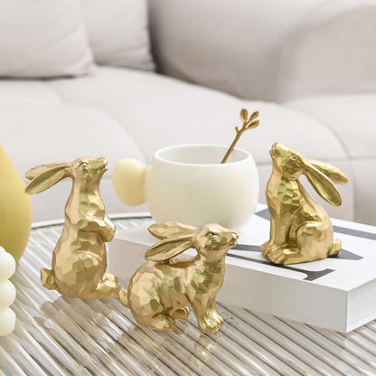 resin-gold-bunny-decor-rabbit-figurines-small-easter-bunny-set-of-3-antique-gold-collection