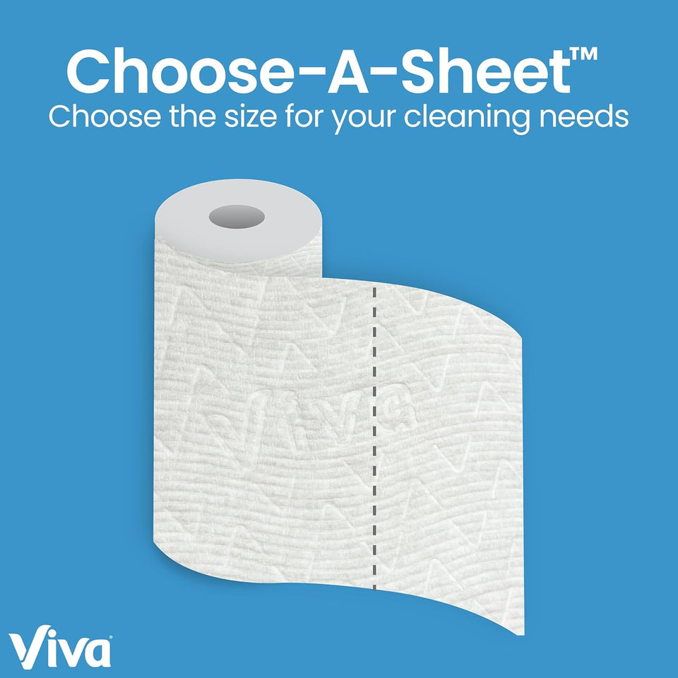 Viva Multi-Surface Cloth Paper Towels, 24 Double Rolls, 110 Sheets Per Roll (4 Packs of 6) - Rayz Mart