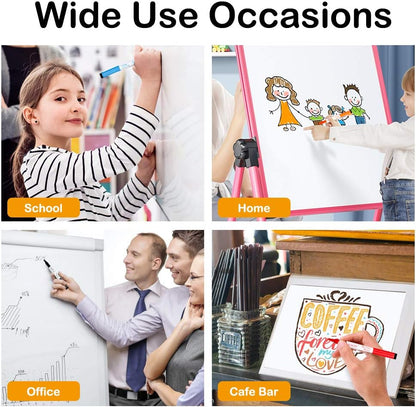 Shuttle Art Magnetic Whiteboard Markers, 20 Pieces Fine Tip and Eraser, Dry Erase Whiteboard Markers, for Writing on Whiteboards, Weekly Planner, Glass for School Office Home