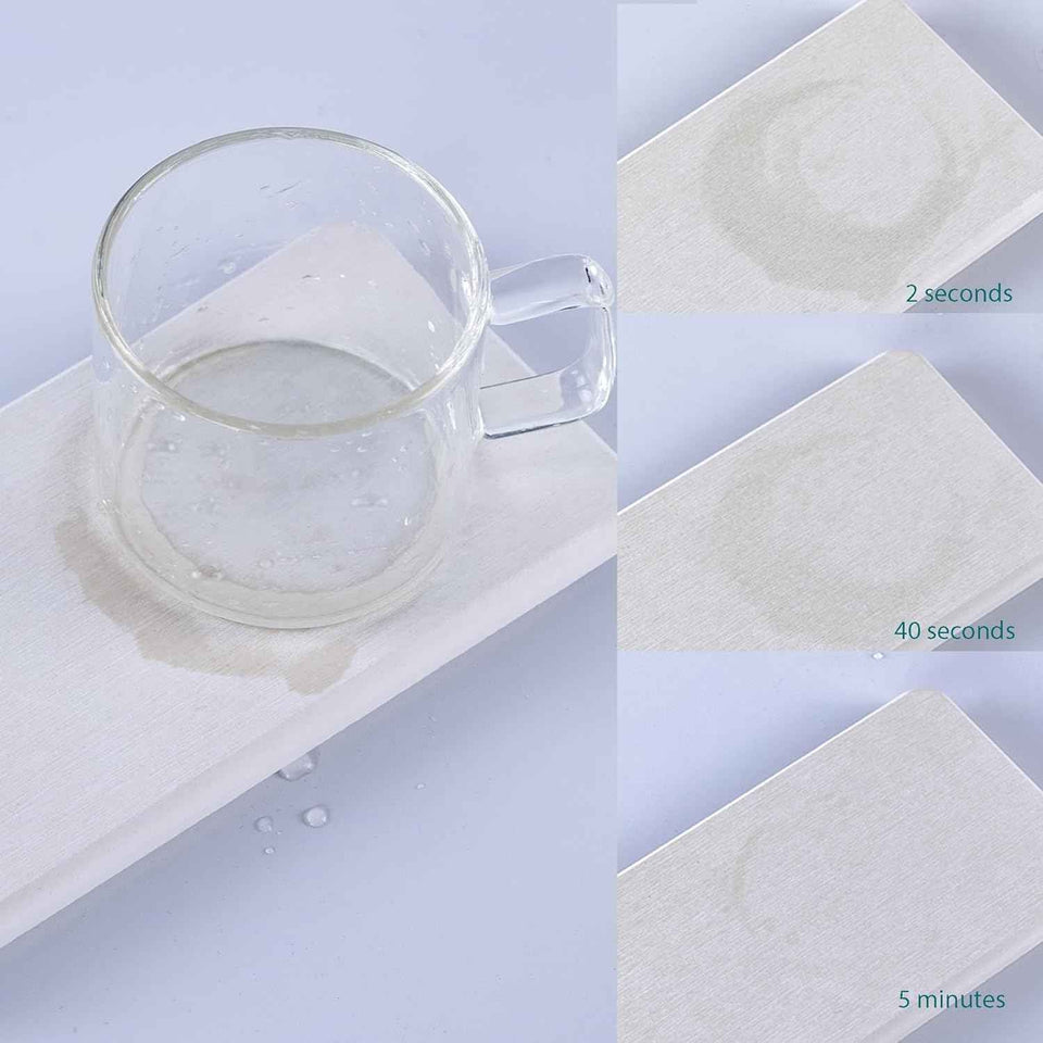 2 Pcs Water Absorbing Stone Trays, Kitchen/Bathroom Sink Soap Dish, Diatomite Tray Used for Hand Soap & Cosmetic Bottles in The Modern Home, 3.15" W x 8.7" L, White