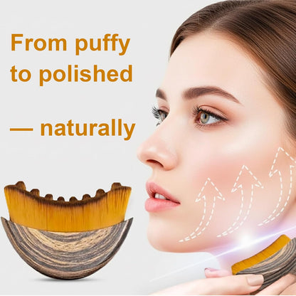 Stainless Steel Gua Sha Tool & Lymphatic Drainage Face Brush Set, TWPER Facial Massage Kit for Jawline Sculpting PLffiness Lifting Relaxation, Contour Face Brush with Storage Case