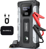 sharmeal 3000a portable jump starter for 9.0l gas and 7.0l diesel vehicles with led light
