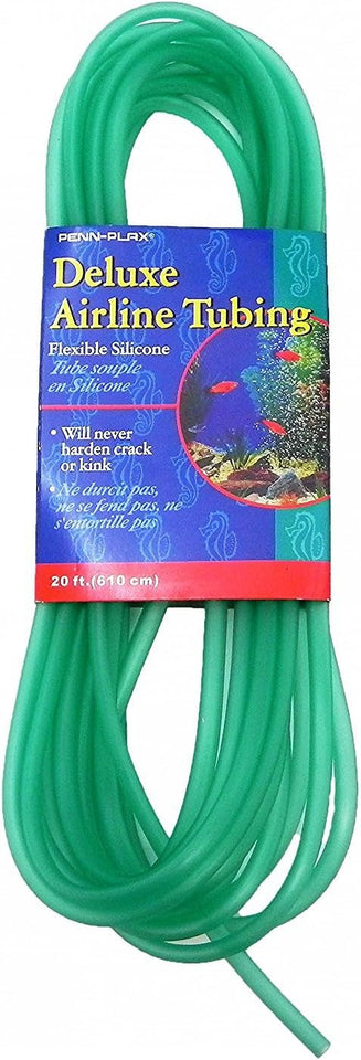Penn-Plax clear and flexible 3/16" airline tubing for aquariums, 25 feet, safe for freshwater and saltwater fish tanks