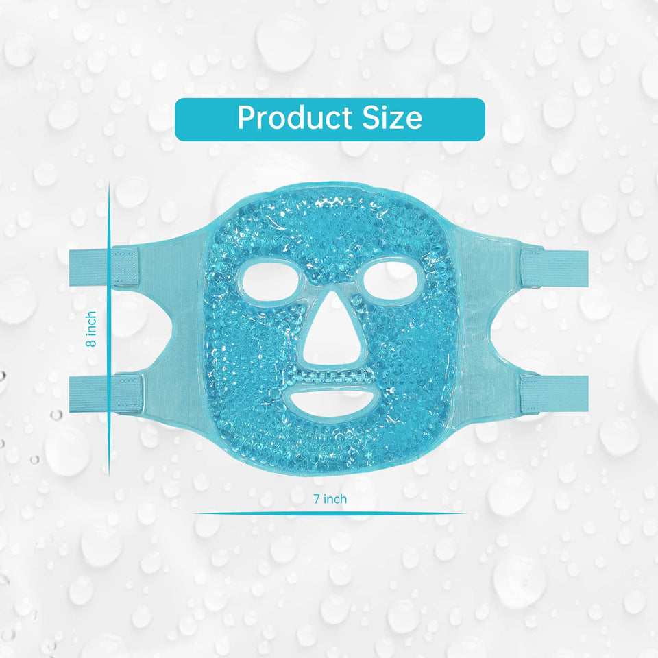 znöcuetöd blue cold face eye mask ice pack for facial puff, dark circles and skin care