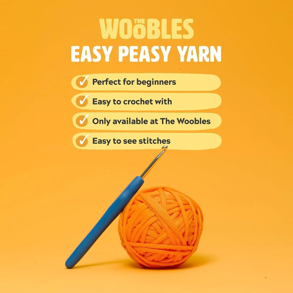 The Woobles Crochet Kit for Beginners - Easy Arts and Crafts Knitting & Crochet Animals Kit As Seen On Shark Tank - Pierre The Penguin