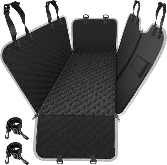 Mancro Dog Car Seat Cover for Back Seat, 2025 Upgraded 600D Heavy Duty Waterproof & Scratch-Resistant Dog Hammock for Car, Back Seat Pet Cover for Dogs with Sedan, Trucks and SUVs, Standard, Black