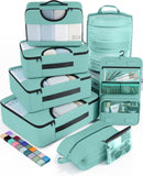 vekens 8-set packing cubes nylon organizer bags for beach vacation cruise ship travel essentials suitcase
