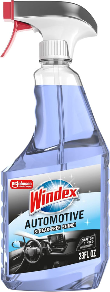 windex automotive car window glass cleaner streak-free shine for car exteriors and interiors 23 fl oz