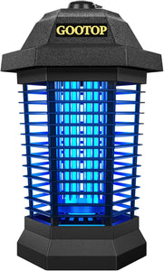 GOOTOP Bug Zapper Outdoor, Mosquito Zapper, 3 Prong Plug in Electric Fly Zapper, Mosquito Killer, Fly Traps, Flying Insects Zapper Indoor Outdoor 90-130V, 4200V, ABS Plastic Outer (Black)