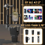 Phone Holders for Your Car, 2 in 1 Universal Cup Holder Expander Adjustable Base with Phone Mount, Long Arm with 360°Rotation Cup Holder Phones Mount for Car Compatible with All Smartphones - Rayz Mart
