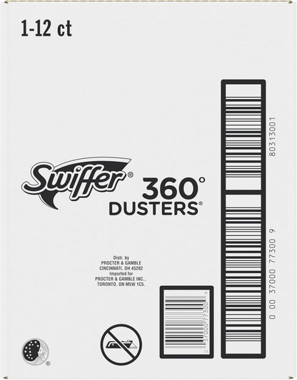 Swiffer Duster Heavy Duty Dusting Kit, Cleaning Supplies, 3 ft Extended Handle, 1 Duster, 12 Refills