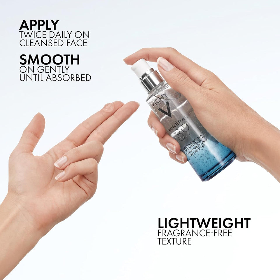 vichy mineral 89 booster 50ml pure hyaluronic acid serum with volcanic mineral water for skin hydration repair