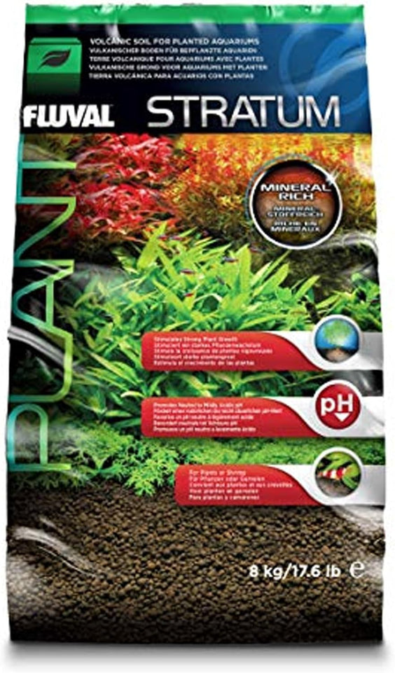Fluval 12694 plant and shrimp substrate for freshwater aquariums, 8.8 lbs, neutral to slightly acidic pH
