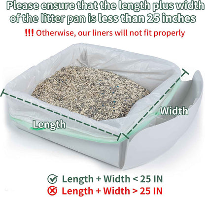 ANWA 40 Count Cat Litter Box Liners for Automatic Cat Litter Box and Litter Box Robot 4/3, Heavy-Duty, Extra Thick