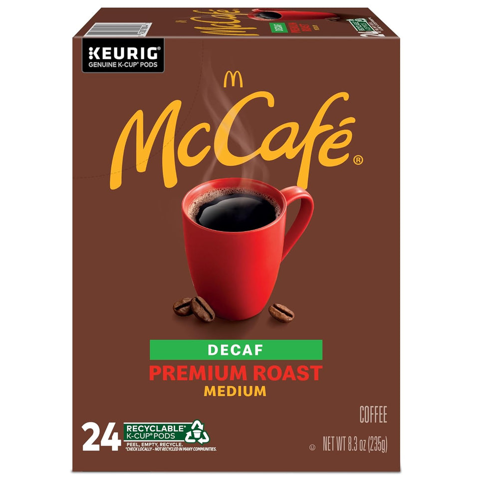 McCafe Premium Roast Decaf Coffee, Single Serve Keurig K-Cup Pods, Decaffeinated, 96 Count