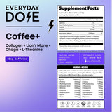 everyday dose premium adaptogenic mushroom coffee with grass-fed collagen 30 servings
