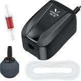 uniclife  dual outlet aquarium air pump for 5-200 gallon fish tank with accessories