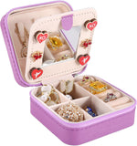 keLofoN small pink jewelry case with mirror travel gift for girls women