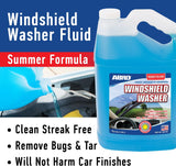 abro windshield washer fluid 1 gallon pre-mixed streak-free cleanliness 2-in-1 bug tar removal