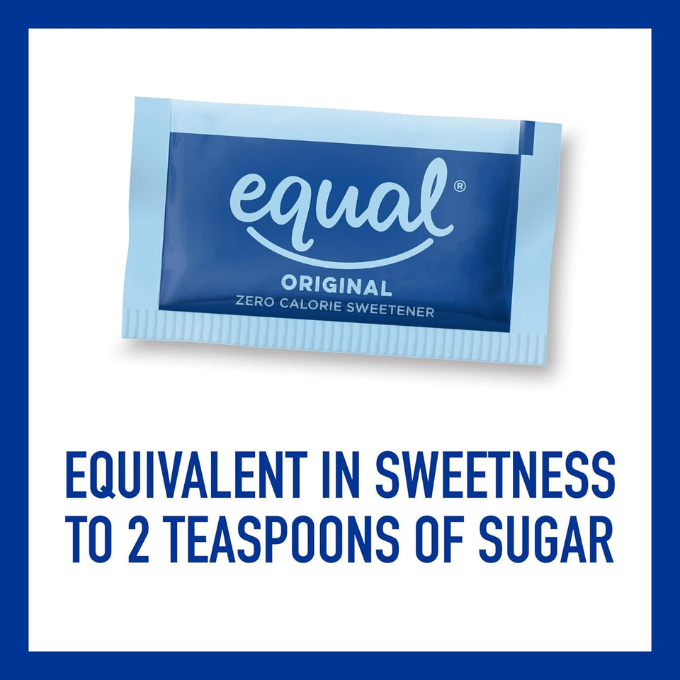 equal 800-count sweetener packets aspartame acesulfame-k sugar alternative zero calorie erythritol free