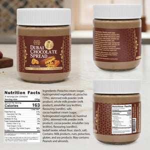 Dubai Chocolate Spread with Kataifi Pistachio Cream - 8.3oz - Luxurious Middle Eastern Chocolate Delight