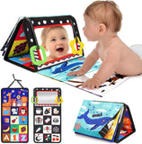 URMYWO Tummy Time Toys - Black and White High Contrast Baby Toy for Newborn - Baby Visual Stimulation Mirror - Crinkle Toy for Infant 0-3-6-12 Months - Boy Girl Shower Gifts - Easter Basket Stuffers
