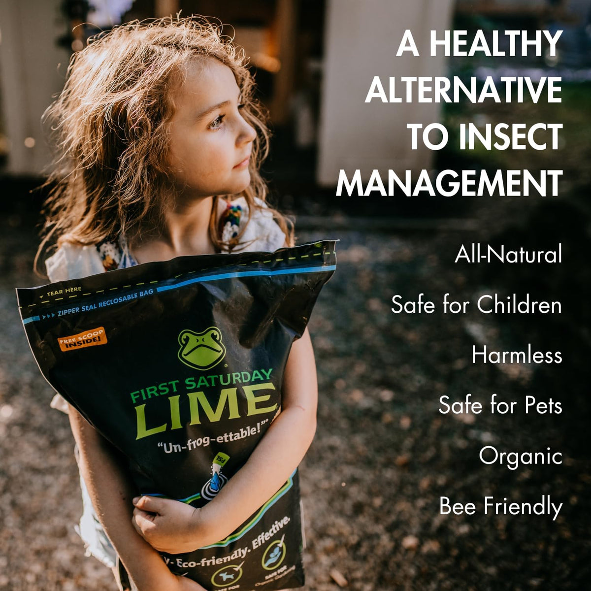 First Saturday Lime Insect Deterrent-20LB Bag| Monthly Insect Shield| Multi-Purpose Insect Control for Outdoors| Prevents Ants & Other Insects