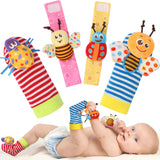Bloobloomax soft rattle socks and foot finder set for infant girls and boys 0-36 months, baby shower gifts