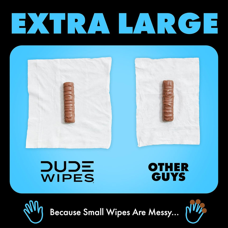 duke unscented extra-large adult wet wipes - 3 pack, 144 flushable wipes, septic and sewer safe