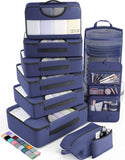 vekens 8-set packing cubes nylon organizer bags for beach vacation cruise ship travel essentials suitcase