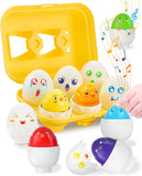 Easter egg toys for toddlers 1-3, prefilled with matching sensory toys and gifts for 3-year-old girls and boys