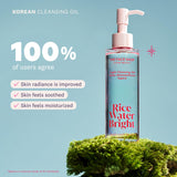 The Face Shop Rice Water Bright Double Cleansing Duo Set with Ceramide, Korean Skincare, Gentle Face Wash, Pore Control Cleansing Oil, Hydrating, Moisturizing