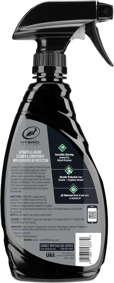Turtle Wax hybrid solutions inside job all purpose ceramic interior car cleaner and protectant 16 fl oz