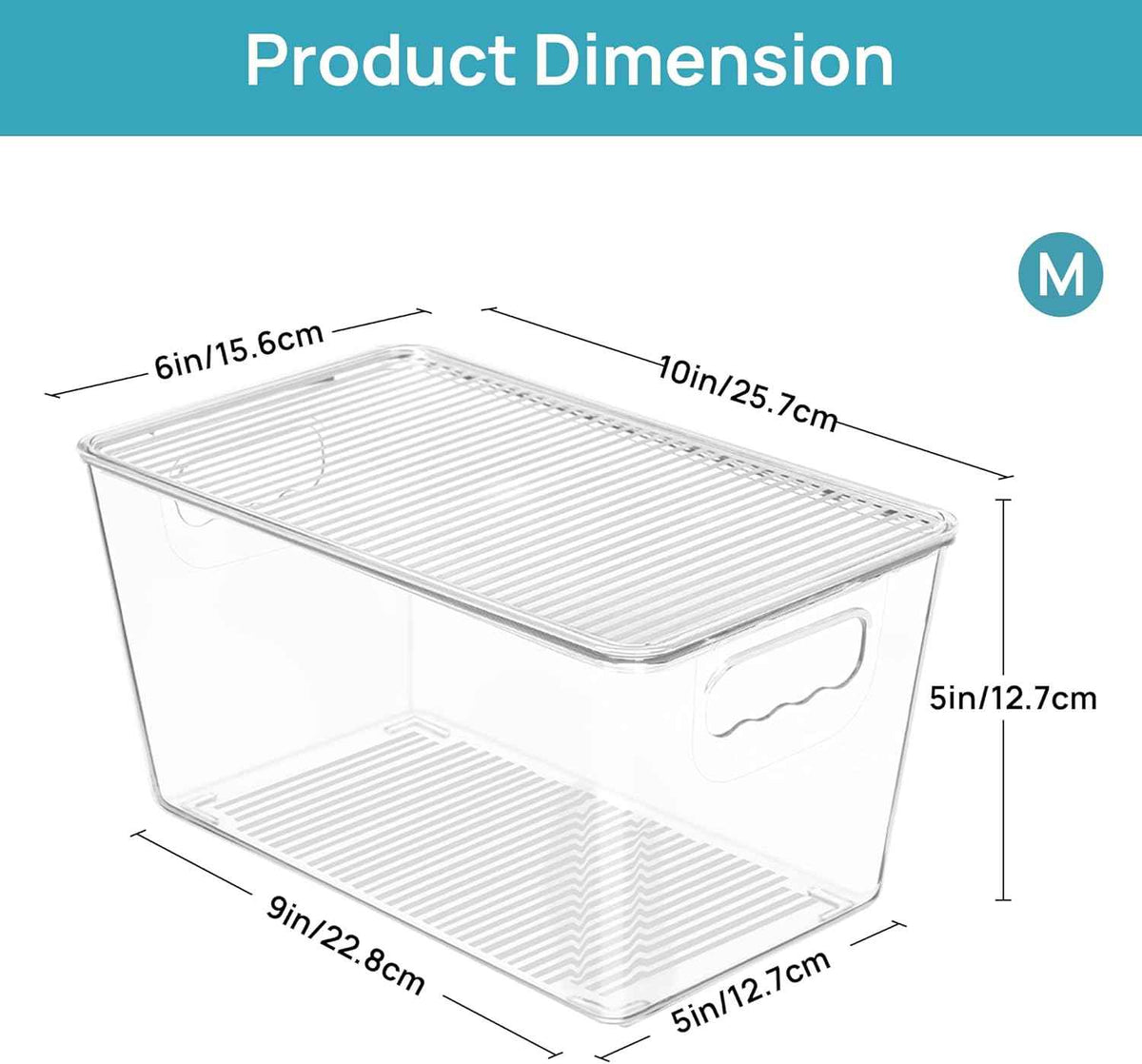 vtopmart 6 pack clear stackable storage bins for pantry kitchen organizer